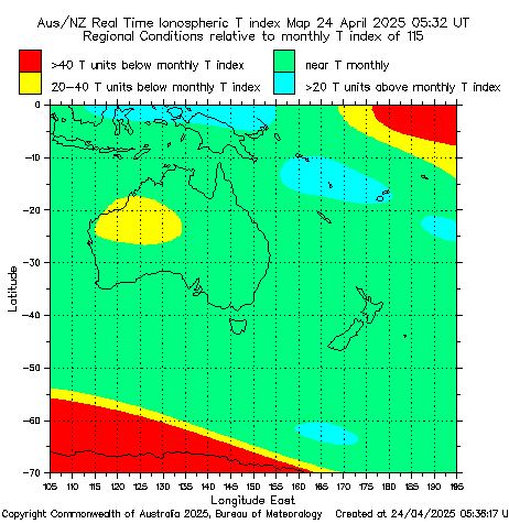 Australasia T Index Map