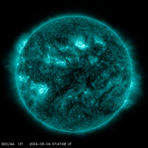 SDO solar image - 131 angstroms - Courtesy of NASA/SDO and the AIA, EVE, and HMI science teams.
