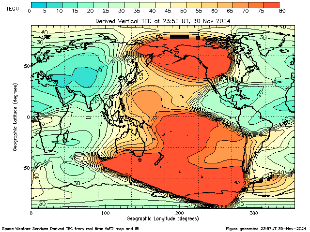 TEC Global Map Total Electron Content Map