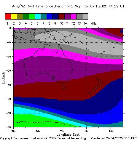 Australasia Ionospheric Map