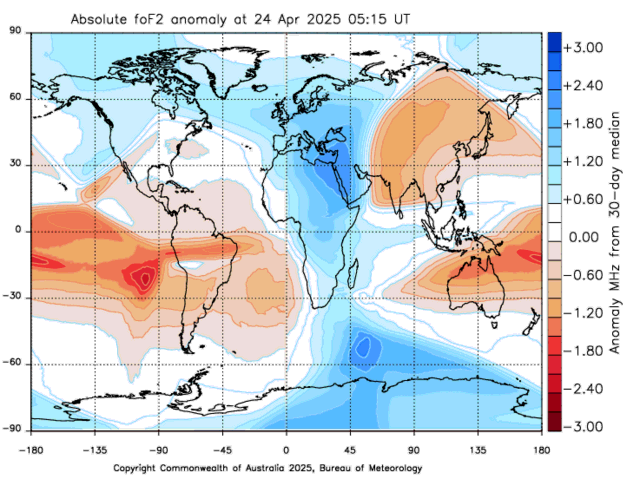 foF2 WW Anomaly Map