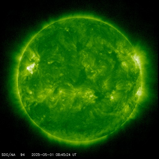 SDO solar image - 94 angstroms - Courtesy of NASA/SDO and the AIA, EVE, and HMI science teams.
