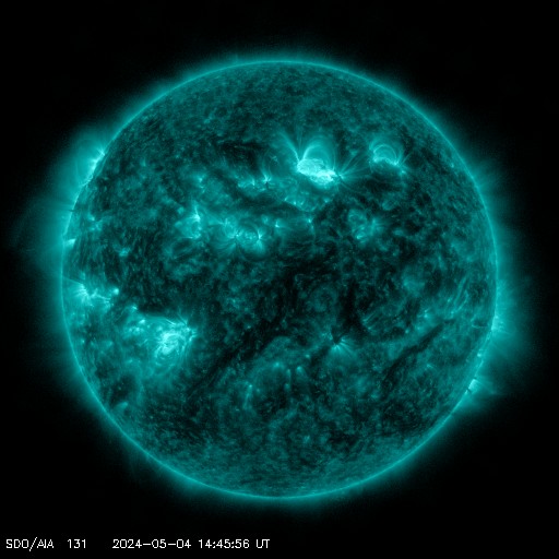 SDO solar image - 131 angstroms - Courtesy of NASA/SDO and the AIA, EVE, and HMI science teams.
