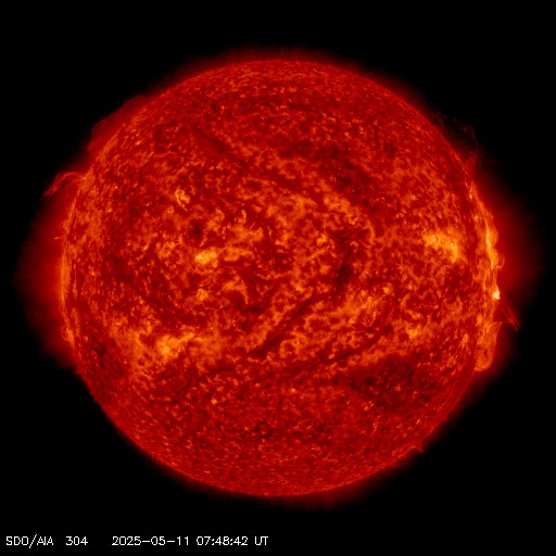 SDO solar image - 304 angstroms - Courtesy of NASA/SDO and the AIA, EVE, and HMI science teams.
