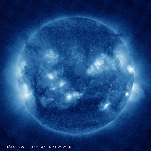 SDO solar image - 335 angstroms - Courtesy of NASA/SDO and the AIA, EVE, and HMI science teams.
