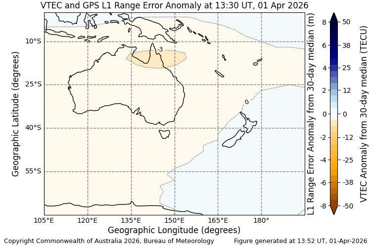  TEC Disturbance Map