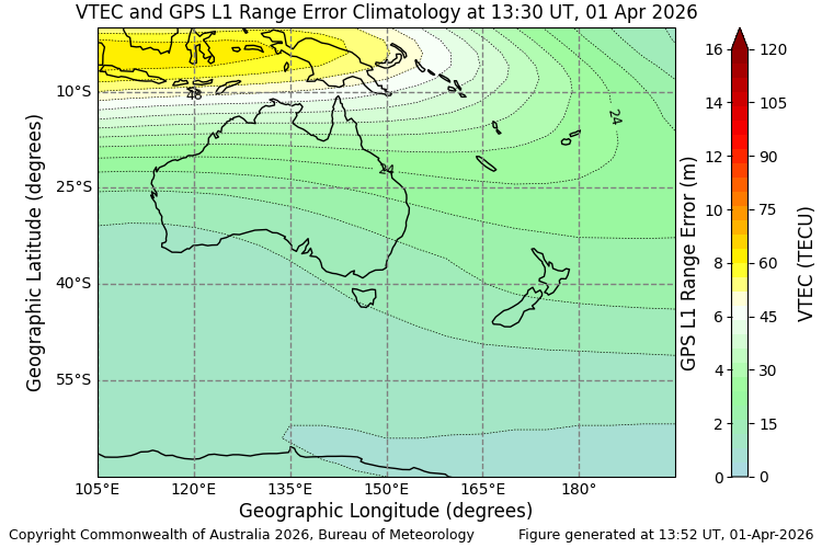  TEC Regional Climatology Map