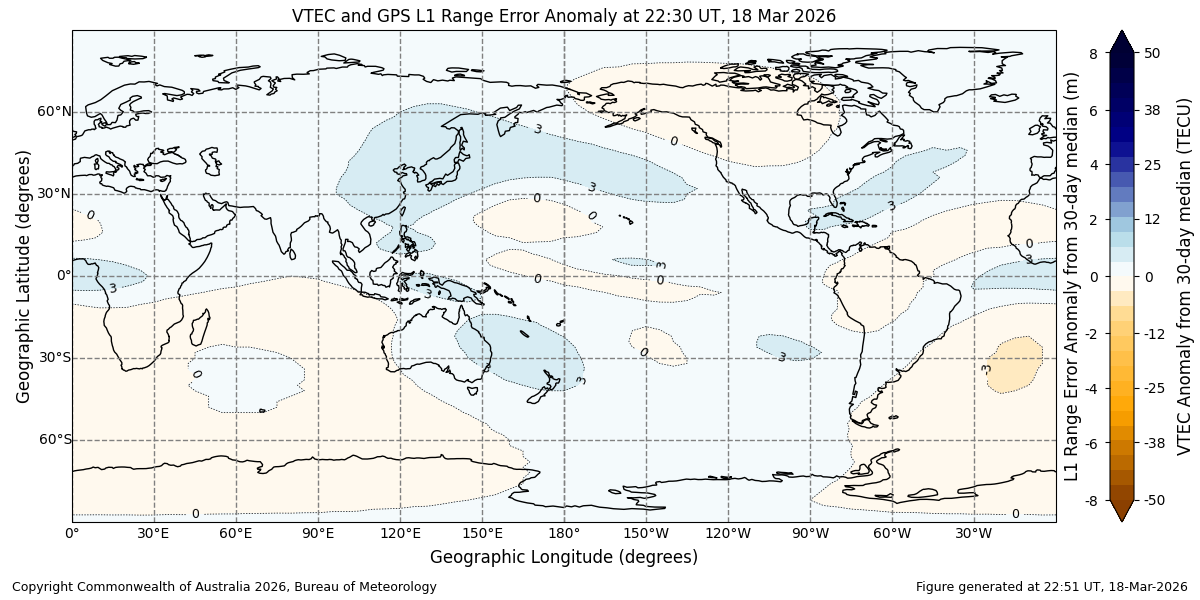 Global Disturbance Map TEC Disturbance Map
