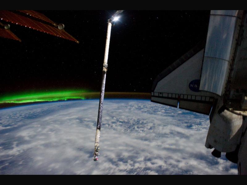 Aurora Australis from space